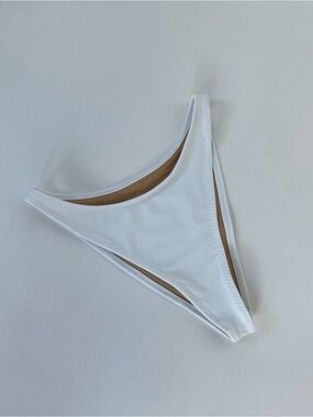 White Bikini Bottom - Classic High Cut